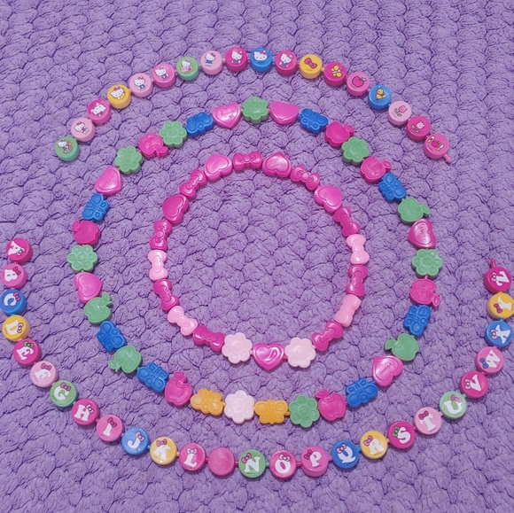 RARE Hello Kitty Alphabet Pop Beads 99 piece Set - Picture 6 of 9